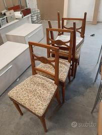 sedie di legno,seduta imbottita