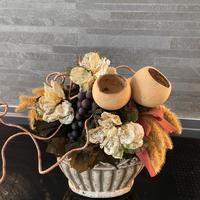 Vaso con fiori secchi