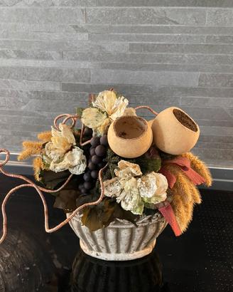 Vaso con fiori secchi