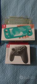 nintendo switch lite + pro Controller 