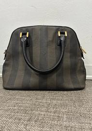 Fendi Vintage Pequin Boston Bag Originale