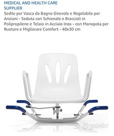 Sedia girevole per vasca da bagno