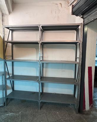 Scaffale Metallico Industriale Grigio 240x200x40cm