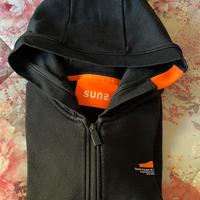 Suns felpa uomo nera con zip e cappuccio