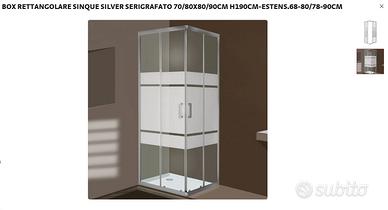 box doccia in vetro temperato 5 mm