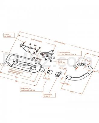 Marmitta per Yamaha CR Z-Target 50 Lem Tornado SS1