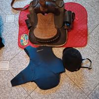 completo sella sotto sella corpetto e caschetto 