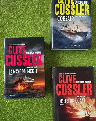 Set 3 romanzi di Clive Cussler & Jack Du Brul.