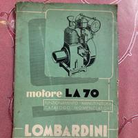 Libretto uso manutenzione motore lombardini LA 70