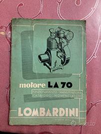 Libretto uso manutenzione motore lombardini LA 70