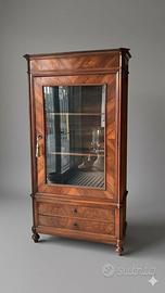 GRANDE VETRINA IN LEGNO DI NOCE E RADICA