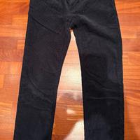 Pantaloni velluto blu