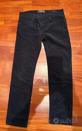 Pantaloni velluto blu