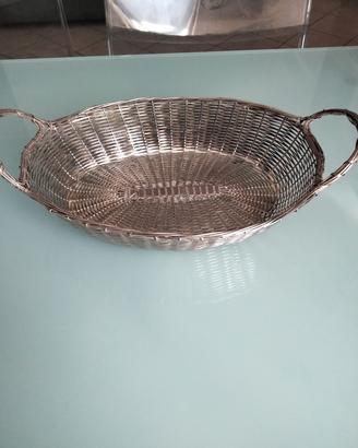 Cestino porta pane ovale in filo metallico 