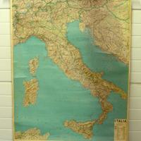 Cartina VINTAGE Italia fisica