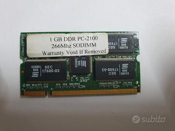 Memoria Ram da 1 gb per Notebook
