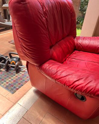 Poltrona relax Chateau d’Ax pelle rissa reclina