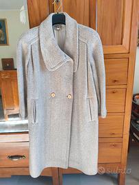 Elegante Cappotto in lana a doppiopetto beige