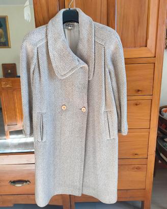 Elegante Cappotto in lana a doppiopetto beige