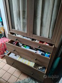 VETRINA + LIBRERIA GRIGIO TORTORA