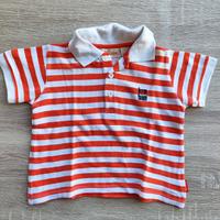 Polo bimbo Brums 12 mesi righe arancioni e
bianche
