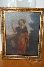 Dipinto olio su tela XII-XIII secolo “Buon Pastore