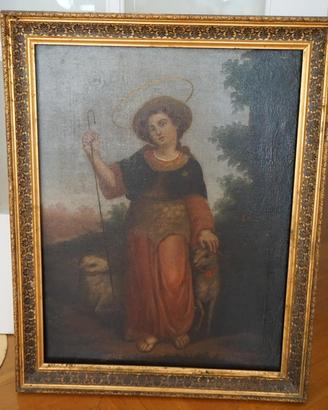 Dipinto olio su tela XII-XIII secolo “Buon Pastore