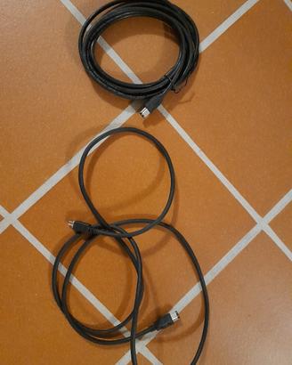2 cavi firewire (spina grande e piccola)