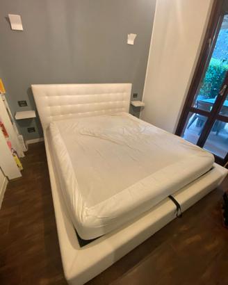 Letto contenitore bianco king size