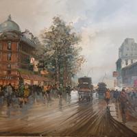 G.De Simone pittura olio su tela PARIGI