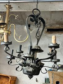 Lampadario vintag in ferro