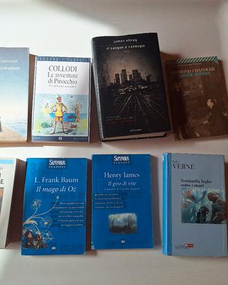 Lotto 8 libri Classici Noir Dickens Verne Ellroy