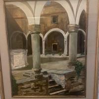 Quadro Olio su tela con cornice e vetro