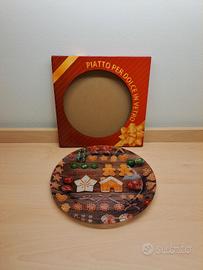 Piatto per dolce in vetro - immagini di Natale