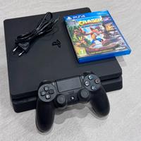 Play station 4 slim 1tb, joypad e Crash Bandicoot