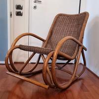 Sedia a dondolo anni '70 firmato Gervasoni