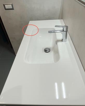 Lavabo bagno da incasso 100 cm (con difetto)