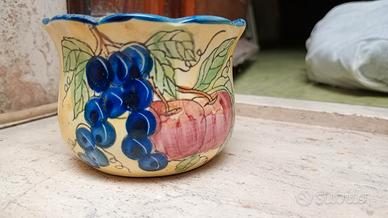 Ciotolina/ Svuotatasche ceramica maiolica italiana
