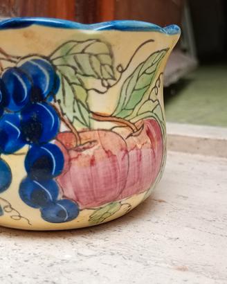 Ciotolina/ Svuotatasche ceramica maiolica italiana