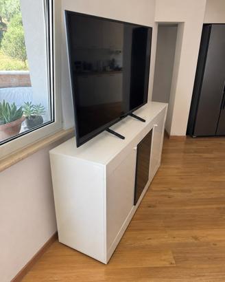 Mobile porta TV bianco e antraci lucido elegante