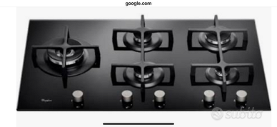 Piano cottura 5 fuochi vetro