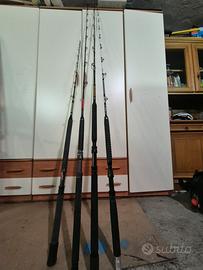  4 Canne traina  shimano trabucco tubertini 