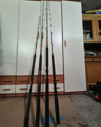  4 Canne traina  shimano trabucco tubertini 