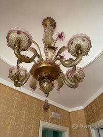 3 Lampadari e in vetro Murano Mazzucato