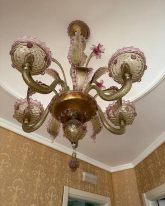 3 Lampadari e in vetro Murano Mazzucato