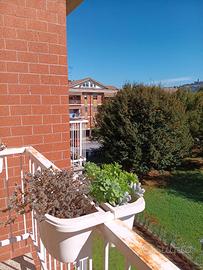 Fioriera balcone doppia con serbatoio d'acqua