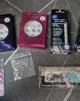 lotto nail art essence nuovo tips french glitter d