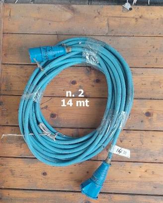 cavo elettrico con prese CEE 220 V - 14 mt.
