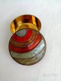 Scatolina in metallo e smalto collezionismo