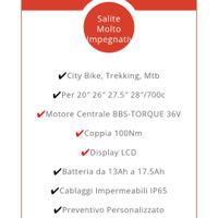 Kit trasformazione bici elettrica batteria motore 